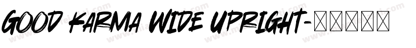 Good Karma Wide Upright字体转换